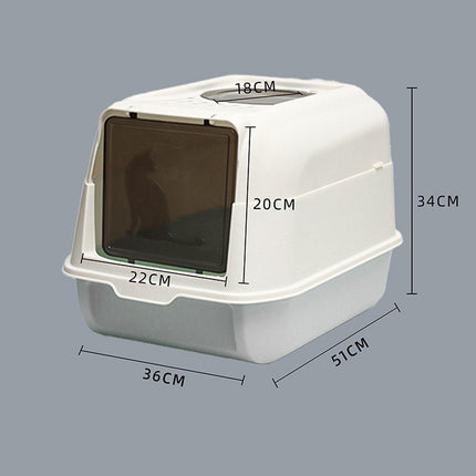 Large Detachable Enclosed Cat Litter Box Spatter-Proof Fully Enclosed Cat Toilet
