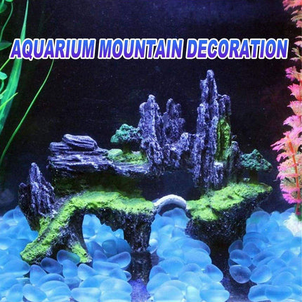 Aquarium Decoration Rock Cave Stone Ornament Fish Tank Mountain View Decor