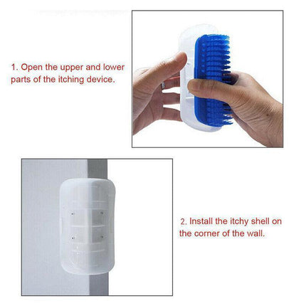 Pet Cat Self Massage Brush Comb Scratcher Wall Corner Self Groomer Grooming Toys - Aimall