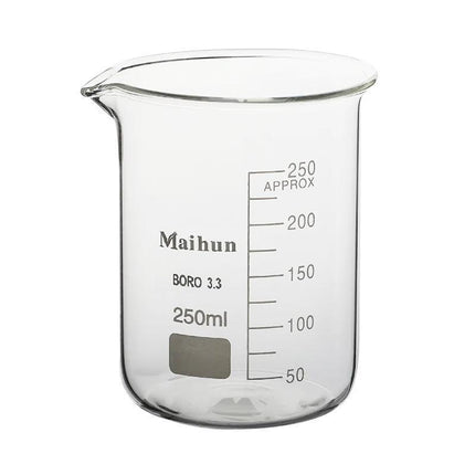 7PCS/Set Low Form Glass Beaker 5ml-250ml Borosilicate Measuring Lab Glassware - Aimall