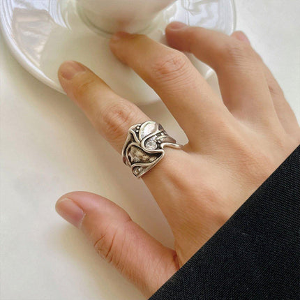 Non-Fading Hip Hop Open Ring for Girls Stylish Adjustable Fashion Jewelry