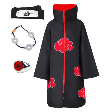 Halloween Ninja Cloak COS Costume Akatsuki Taka Hooded Robe