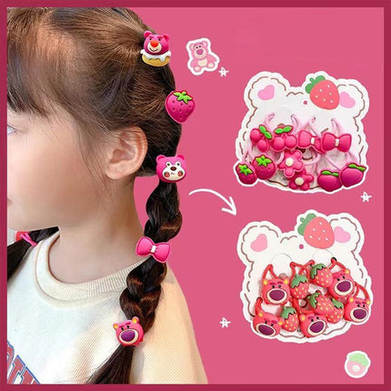 Cute hair bands with cartoon bear and strawberries design