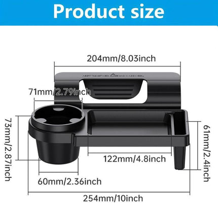 Car Multifunctional Organizer Hanging Storage Box with Cup Holder for Vehicle
