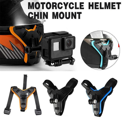 Helmet Chin Mount Holder Motorcycle Strap For GoPro Hero 9/8/7/6/5 Sports Camera - Aimall