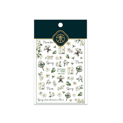 Chinese Style Nail Stickers Flower Decorations DIY Nail Stickers Nails Art - Aimall