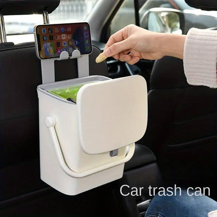 Car Waste Bin Wall Mounted In-Car Garbage Organiser Vehicle Trash Can Holder