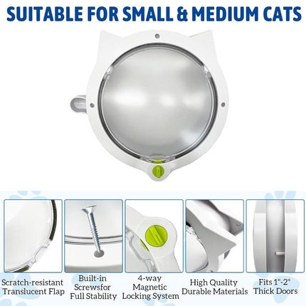 Cat Ear Pet Door for Cats and Dogs Easy In and Out Access Durable Pet Supplies