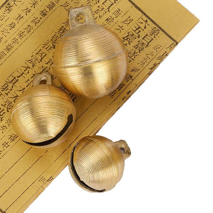 2PCS Small Brass Bell Cow Horse Sheep Grazing Copper Bells Loud Copper Bells Pet