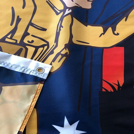 Lest We Forget Flag Australian War Horse Flag ANZAC Day Remembrance Flag - Aimall