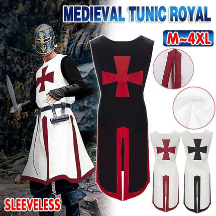 Medieval Tunic Royal Knight Renaissance Roman Men Costume Warrior Crusader AU - Aimall