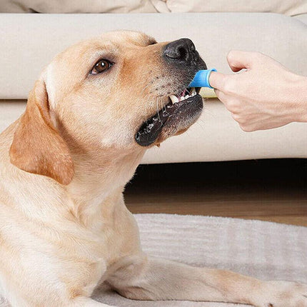 Dog Cat Super Soft Pet Finger Toothbrush Teeth Silicone Brush Care Cleaning - Aimall