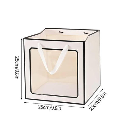 20PCS Open Window for Flower Doll Wedding Gift Transparent Square Packaging Bag