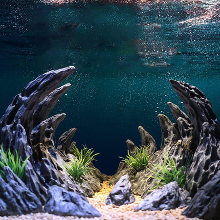 Aquarium Resin Dragon Stone Rock Decorative Ornaments Fish Tank Landscape
