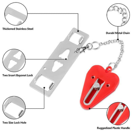 Portable Door Lock Security Safety Travel Hotel Home Addalock Safe Lock NEW - Aimall