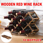 Wooden Wine Rack Storage Shelf Wine Display Stand Bottle Holder for Kitchen Bar
