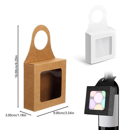 50PCS Window Hook Gift Boxes Kraft Paper Packaging Party Favors Display