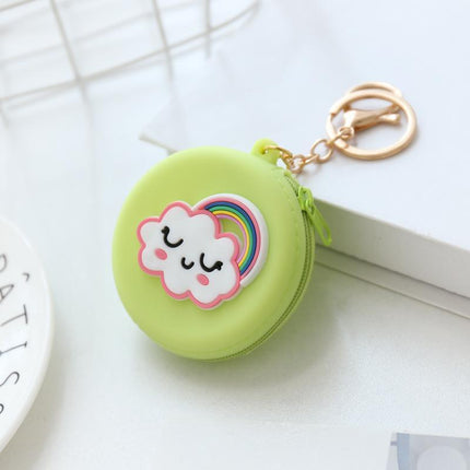 Bag Charm Coin Purse Keychain Zipper Change Purse Key Ring Purse With Keychain - Aimall