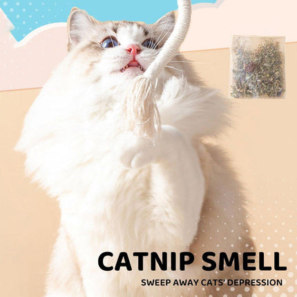 Bite String Tease Cat Stick Doll Catnip Toy for Kittens Grinding Teeth Pet