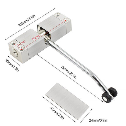 Simple Household Door Closer with Buffer Spring Easy Rebound Closing Device