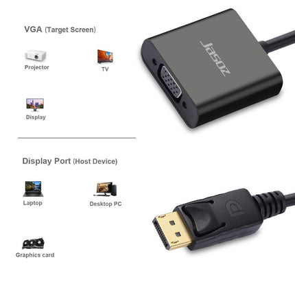 Displayport Display Port DP Male to VGA Female Video Converter Adapter Cable PC - Aimall