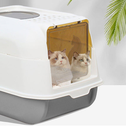 Large Detachable Enclosed Cat Litter Box Spatter-Proof Fully Enclosed Cat Toilet