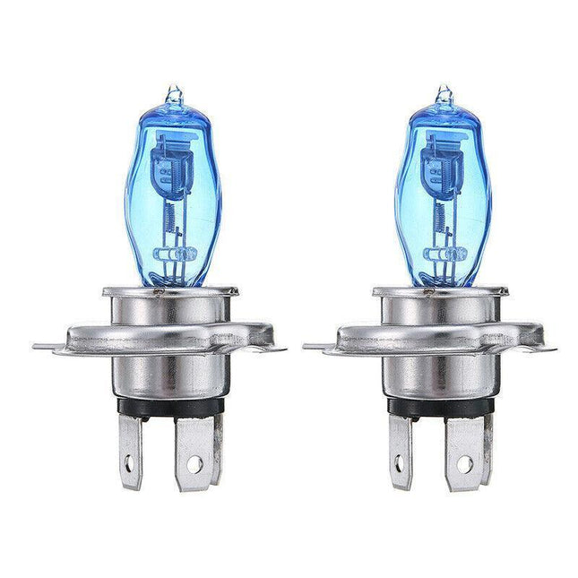 2 Pcs H4 Headlight Globes Car Light Bulbs 100/90W 6000K 12V Xenon Super White Au - Aimall