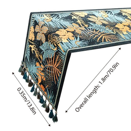 Floral Tablecloth for Coffee Table Banana Leaf Pattern Dining Table Cover Decor
