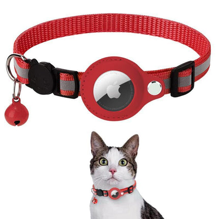 For Apple AirTag Cat Dog Collar Reflective Pet Collar Case Air Tag GPS Anti-lost - Aimall