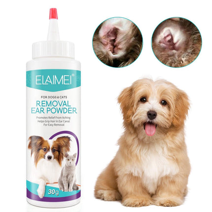 Pet Ear Cleaner Powder for Dogs Cats Grooming Odor Remover Fresh Ear Wash
