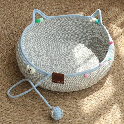 Rattan Cat Bed Weaving Cat Sleeping Basket for Cats and Pets Comfortable Resting