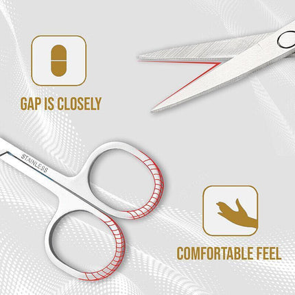 Eyebrow Trimming Scissors Eyelash Nose Hair Cutter Manicure Tweezers