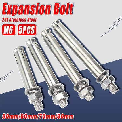 M6 Stainless Steel Expansion Bolts Hex Head Anchor Screws Heavy Duty