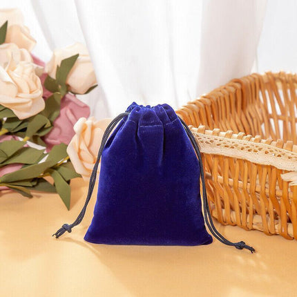 50X Small Velvet Cloth Drawstring Bags Gift Bag Jewelry Ring Pouch Earring Favor 7x9 - Aimall