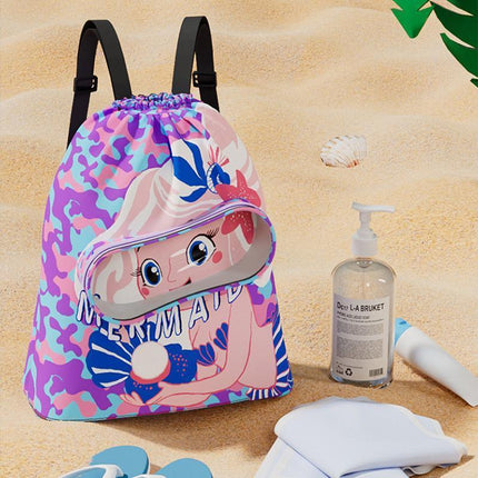 Children Waterproof Swim Backpack Durable Storage Bag Beach Pool Outdoor Travel - Aimall