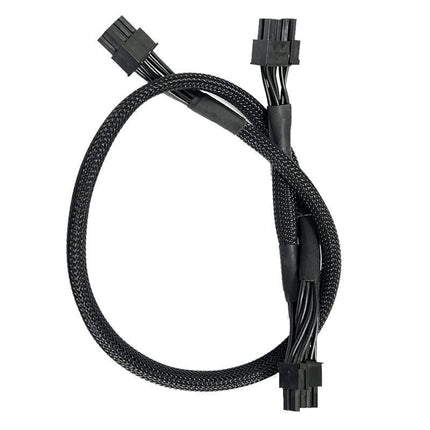 Dual Mini 6 Pin to 8 Pin PCI-E Video Card Power Cable Y Splitter 18AWG Mac Pro - Aimall
