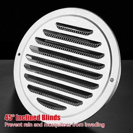 Stainless Steel Exhaust Fan Vent Outlet Flat Hood for Bathroom Kitchen Outlet