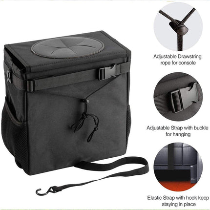 Collapsible Car Wastebasket Storage Box Portable Car Trash Bin for Vehicle Use