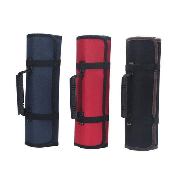 22 Pocket Tool Roll Fold Spanner Canvas Case Wrench Storage Bag Multifunctional - Aimall