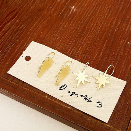 Vintage Vase Star Earrings Simple Everyday Studs Fashion Jewellery Women