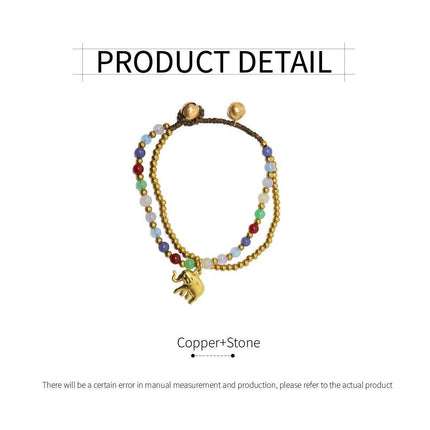Handmade Ethnic Style Tibetan Bracelet Nepal Copper Bead Colourful Jewelry