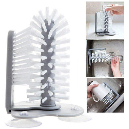 Sink Water Bottle Cleaning Brush Glass Cup Brush Suction Cup Brush Kitchen Tool
