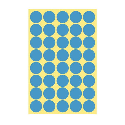 8/13/25/50mm Colour Sticker Dots Adhesive Round Labels Circular Scrapbooking Light Blue - Aimall
