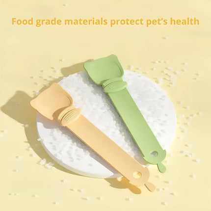 Cat Strip Scoop Squeezer Feeder Snack Spoon Easy Cat Feeding Treats