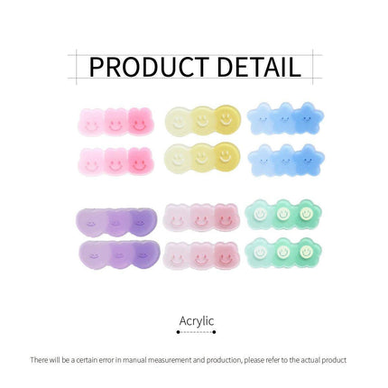 Gradient Duck Beak Hair Clips Cute Hairpin Set Decorative Hairgrip Accessory