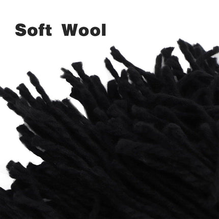 Quirky Warm Knitted Wig Hat Hip Hop Wool Cap for Men and Women with Braided