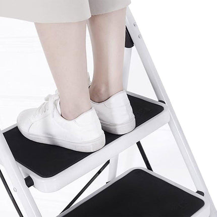 Folding Portable Multi Step Ladder with Handrail Household A Type Iron Ladder