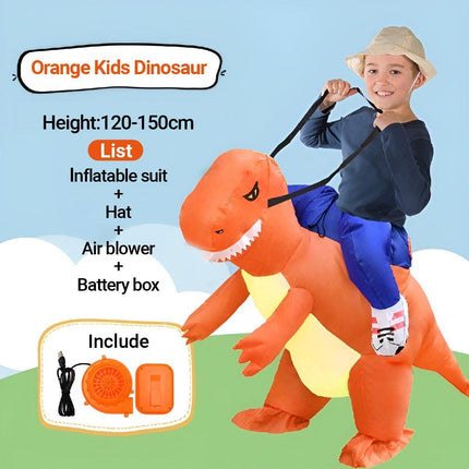 Inflatable Dinosaur Rider Costume Dinosaur Suit for Party and Halloween Cosplay