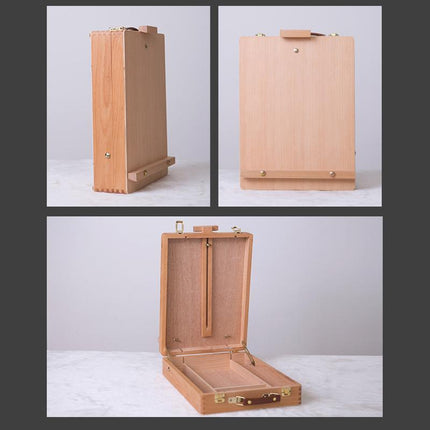 Portable Folding Easel Art Drawing Painting Wood Table Desktop Box Board - Aimall