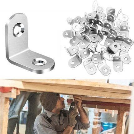 10pcs 90-degree L Type Angle Brackets Right Angle Fixed Support Furniture Connector